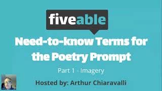 AP English Literature - Poetry Terms & Imagery Analysis