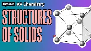 AP Chemistry - Unit 2 Review: Structures of Solids
