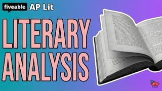 AP English Literature CRAM – Literary Analysis & FRQs