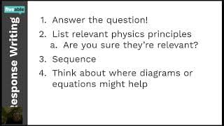AP Physics 1 - Paragraph-length Responses hosted by Jenny Kostka