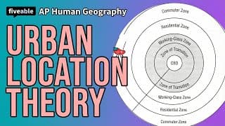 AP Human Geography - Urban Location Theory & Settlements