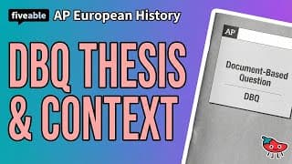 AP Euro - DBQ: Thesis & Contextualization