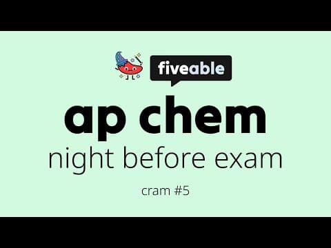 AP Chemistry Review – All units