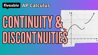 AP Calculus - Unit 1: Continuity & Discontinuities
