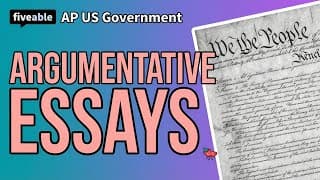 AP US Government CRAM – Argumentative Essays & FRQs