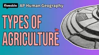 AP Human Geography - Unit 5: Types of Agriculture
