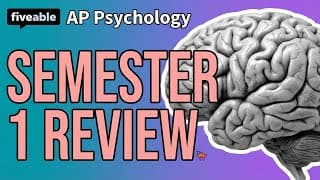 AP Psychology - Semester 1 Review: Units 1-5