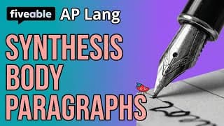 AP English Language - Synthesis Body Paragraphs