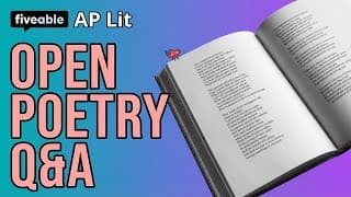 AP English Literature - Q&A: Open Poetry Essay