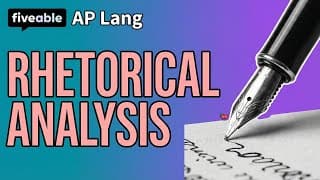 AP English Language CRAM – Rhetorical Analysis & Essays