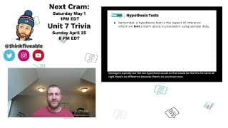 AP Statistics CRAM – Hypothesis Testing & Inference