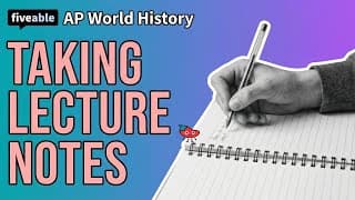 AP World History - How to Take Lecture Notes