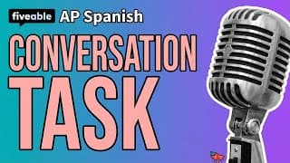 AP Spanish CRAM – Conversation Task & Speaking Strategies