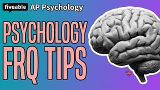 AP Psychology - FRQ Tips & Strategies
