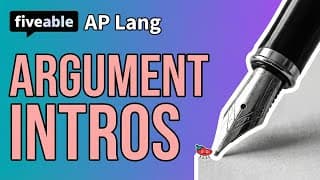 AP English Language - Argument FRQ: Introduction Paragraphs
