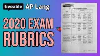 AP English Language - 2020 Rubric Changes & FRQ Guide