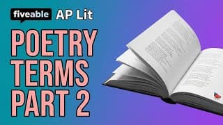 AP English Literature - Poetry Terms & Analysis