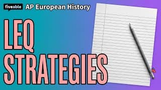 AP European History CRAM – LEQs, DBQs & Exam Strategies