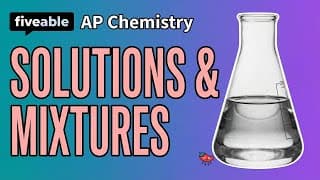 AP Chemistry - Unit 4: Solutions & Concentration