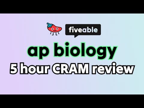 AP Biology – 5 Hour CRAM review all units