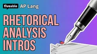 AP English Language - Rhetorical Analysis Introductions