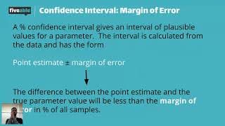 AP Stats - The Basics of Confidence Intervals