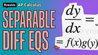 AP Calculus - Separable Differential Equations