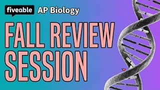 AP Biology - Fall Review: Units 1-3 & Cell Signaling