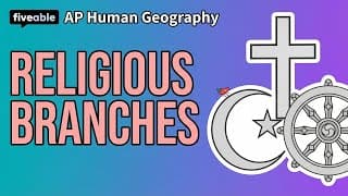 AP Human Geography - Unit 3: Religious Branches