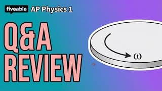 AP Physics 1 - Q&A: Energy, Rotation & Circular Motion