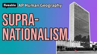 AP Human Geography - Supranationalism: EU, UN & NATO