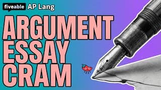 AP English Language CRAM – Argument Essay (FRQ3)