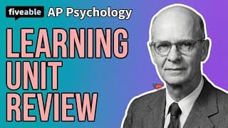 AP Psychology CRAM – Unit 4 Learning & Conditioning