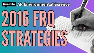 AP Environmental Science - 2016 FRQ Review & Strategies