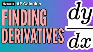 AP Calculus CRAM – Finding Derivatives