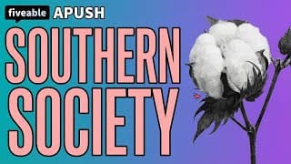 APUSH - Southern Society & Life Under Slavery