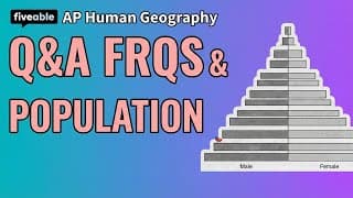 AP Human Geography - Q&A: FRQs, Population & Boundaries