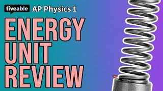 AP Physics 1 CRAM – Energy, Work & Conservation