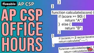 AP Computer Science Principles - Q&A: Create Task & MCQs