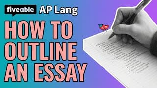 AP English Language - Essay Outlining & TOBY Method