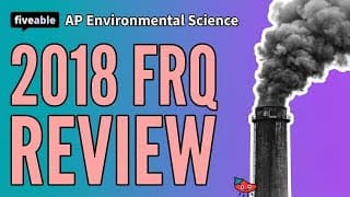 AP Environmental Science - 2018 FRQ Review