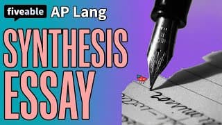 AP English Language CRAM – Synthesis & Rhetorical