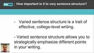 AP English Language - Varying Sentence Structure