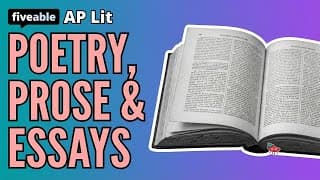 AP English Literature CRAM – Poetry, Prose & Essay Writing