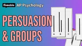 AP Psychology - Social Psych: Persuasion & Group Behavior