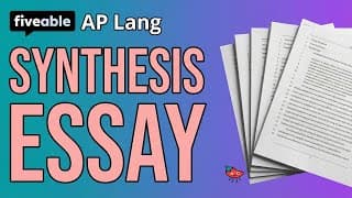 AP English Language CRAM – Synthesis Essay Practice