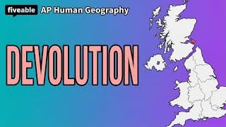 AP Human Geography - Devolution & Regional Independence