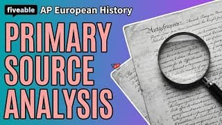 AP Euro - How to Analyze Primary Source Documents