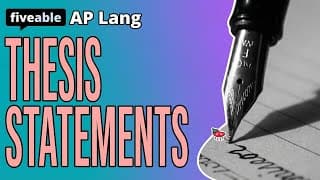 AP Lang - Rhetorical Analysis Thesis Statements