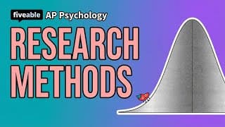 AP Psychology - Unit 1 Review: Research Methods & Statistics